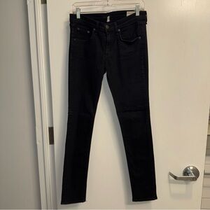 rag & bone Mid Rise Skinny Jeans Black